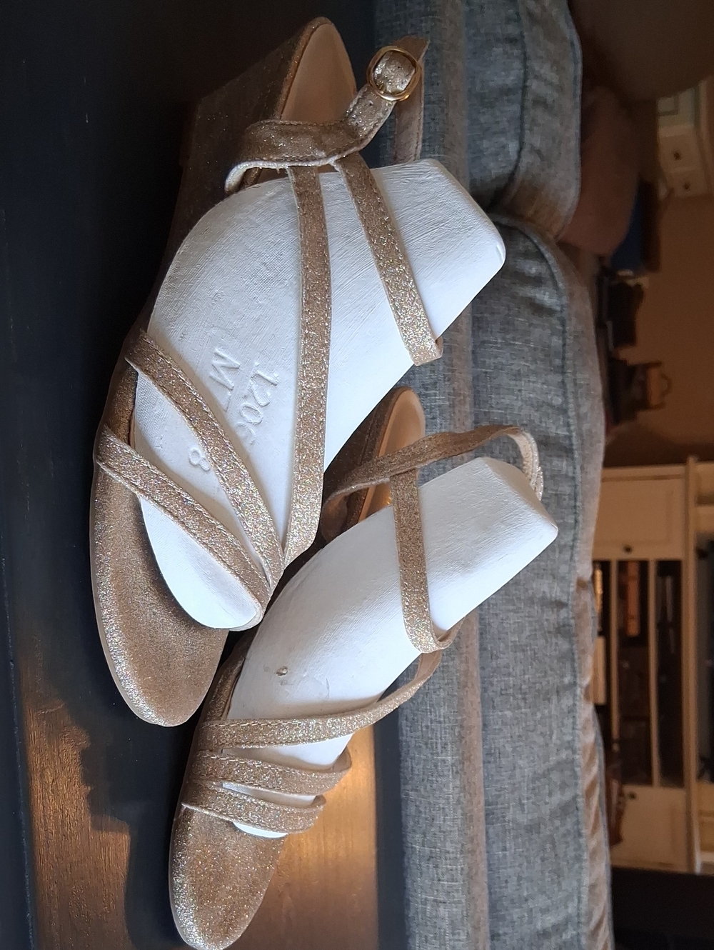 Dream Pairs Glitter Strappy Sandals — Gold - Picture 4 of 13